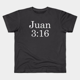 Juan 3:16 - Texto Blanco Kids T-Shirt